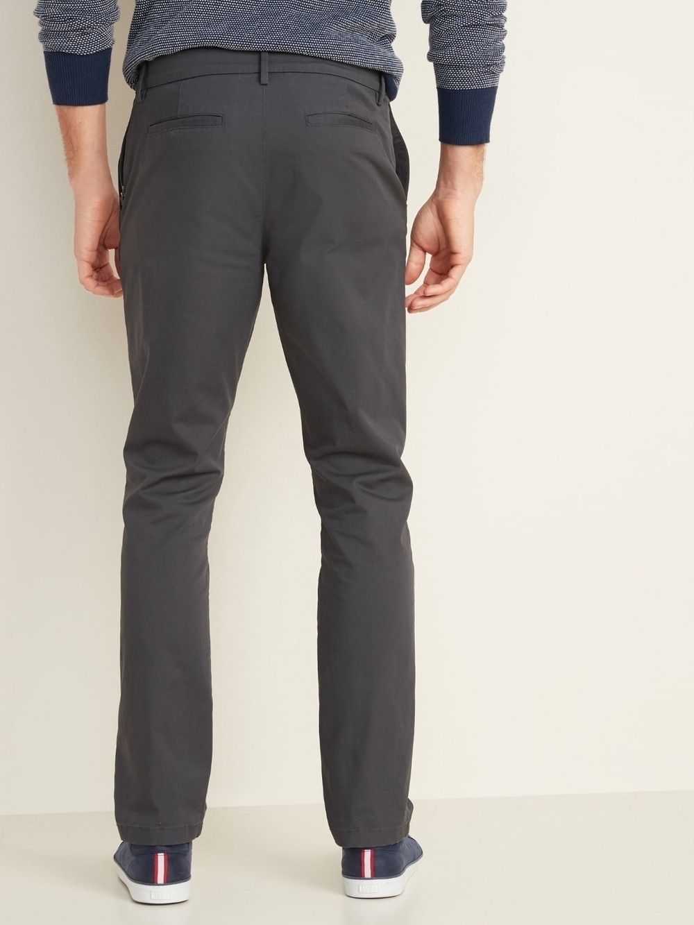 Old Navy NEW Ultimate Tech Slim Built-In Flex Chino Pants - Panther Gray 38x30 - Picture 4 of 12